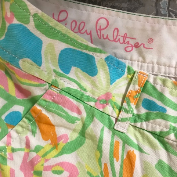 Lilly Pulitzer Elephant Ears buttercup shorts Sz 0 - Picture 4 of 5